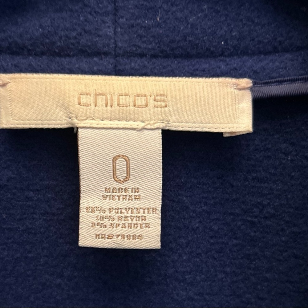 Chico's Deep Blue Open Front Jacket - Picture 3 of 4